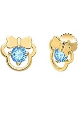 superb mini gold silver blue gemstone infant birthstone earrings
